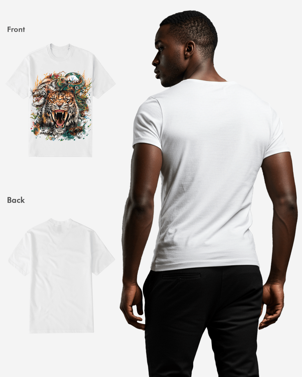 G West Mens Tiger Dragon Tee G West