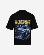 G West Mens Ultra Speed Premium Oversized Tee Front And Back Print G West