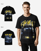 G West Mens Ultra Speed Premium Oversized Tee Front And Back Print G West