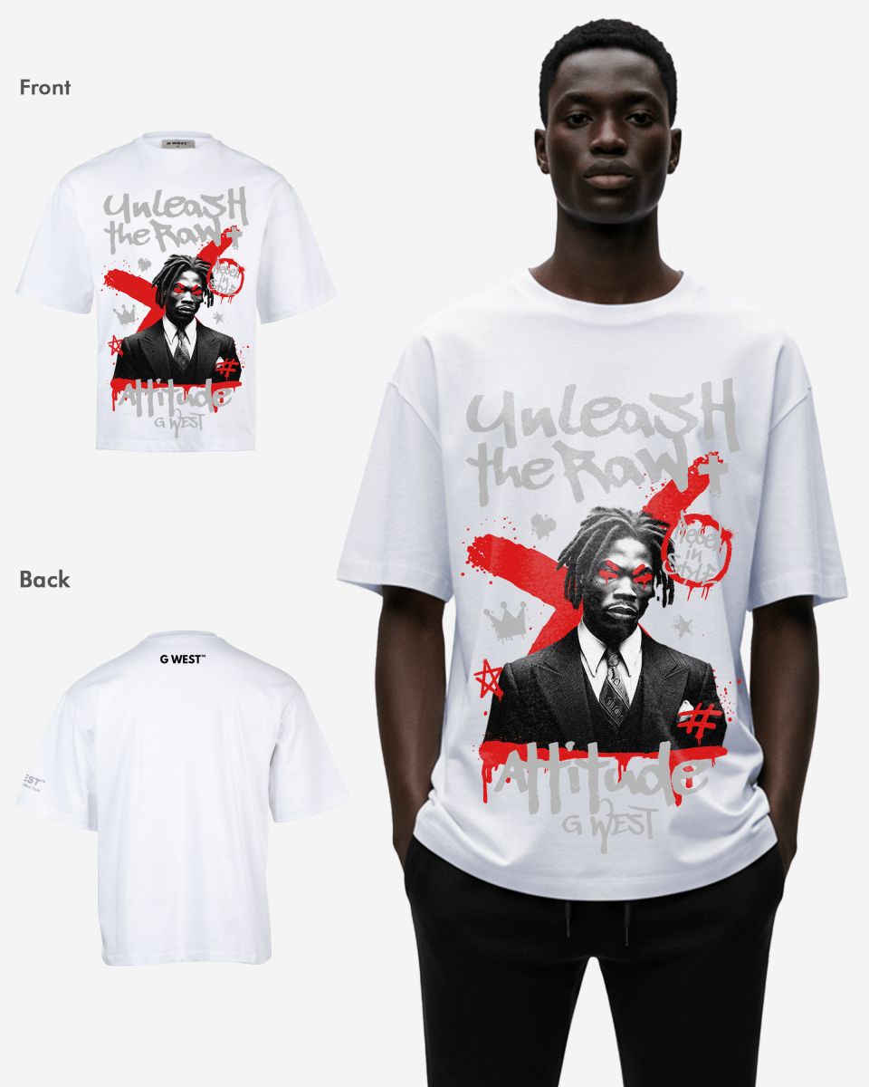 G WEST UNLEASH THE RAW OVERSIZED T-Shirt Mens G West