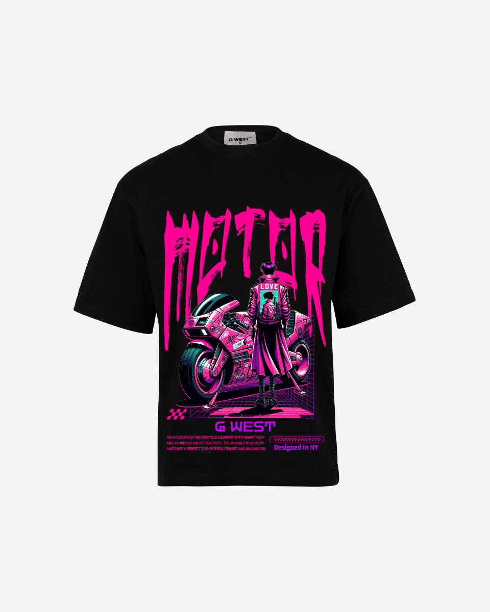 G WEST URBAN MOTORCYCLE OVERSIZED T-Shirt Mens G West