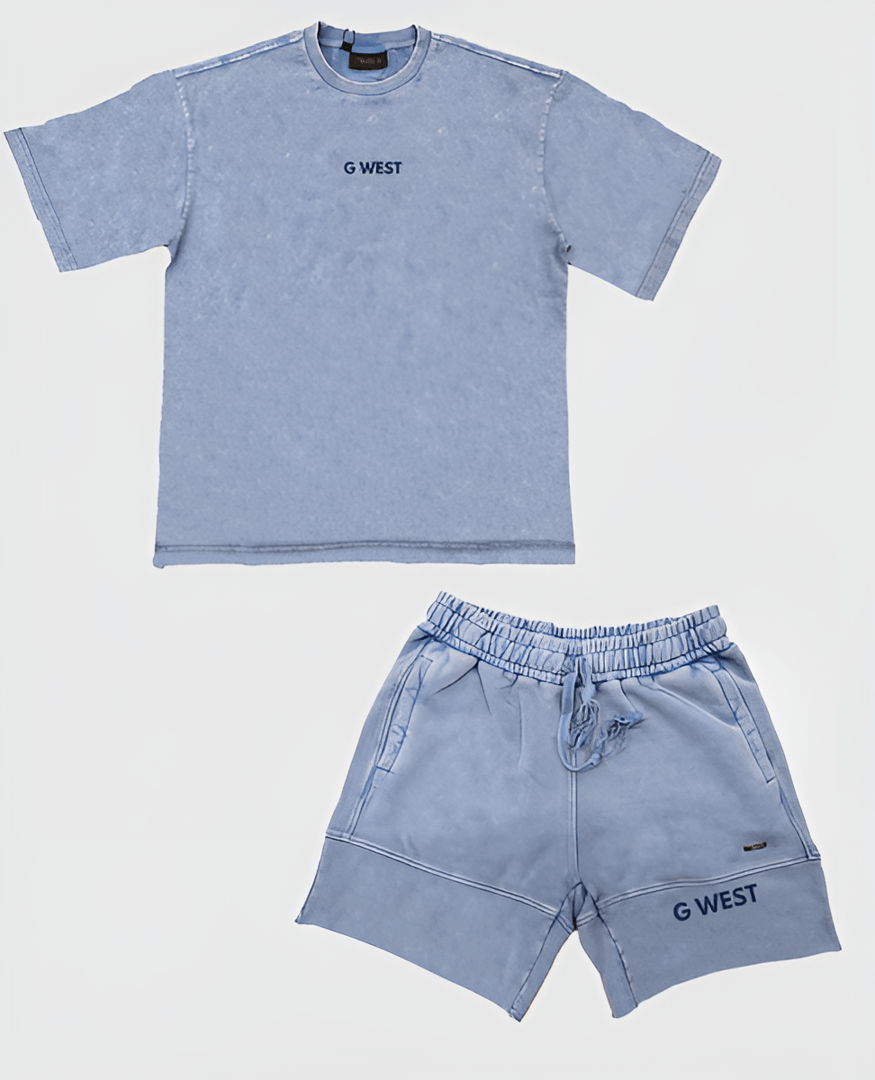 G West Velvet Logo Short Set G West