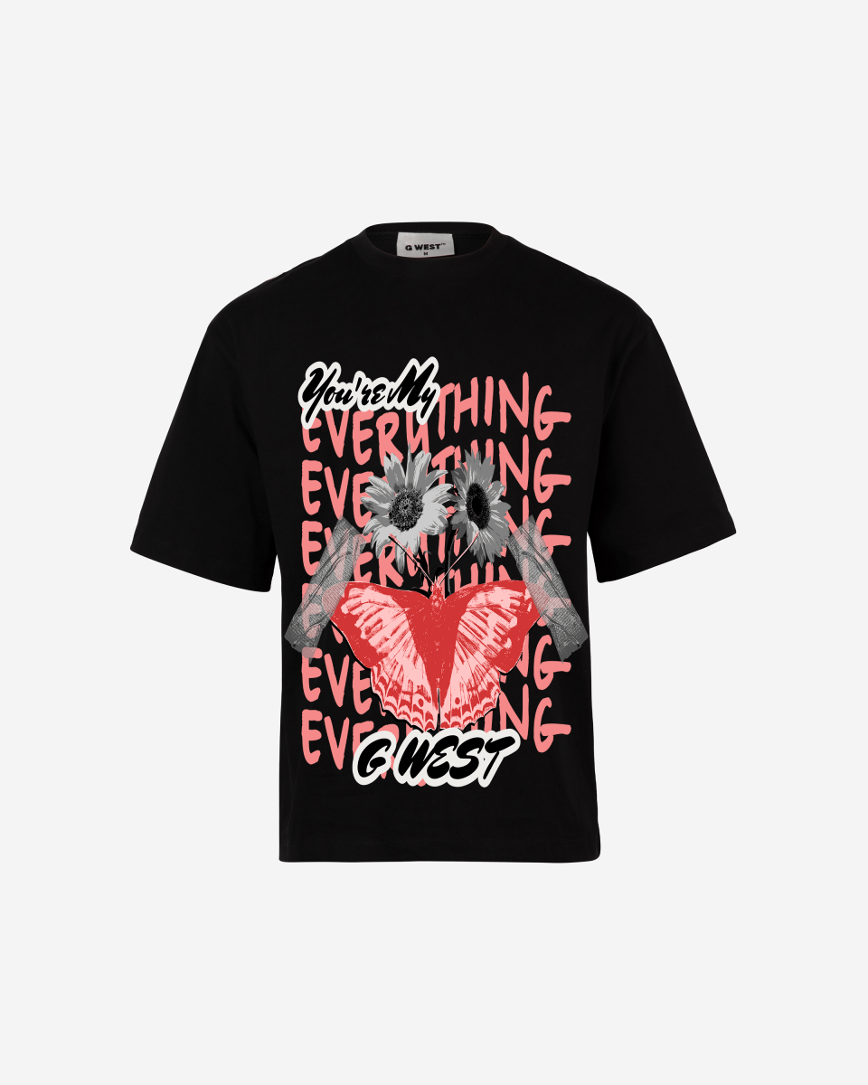 G WEST WINGS N BLOOMS OVERSIZED T-Shirt Mens G West