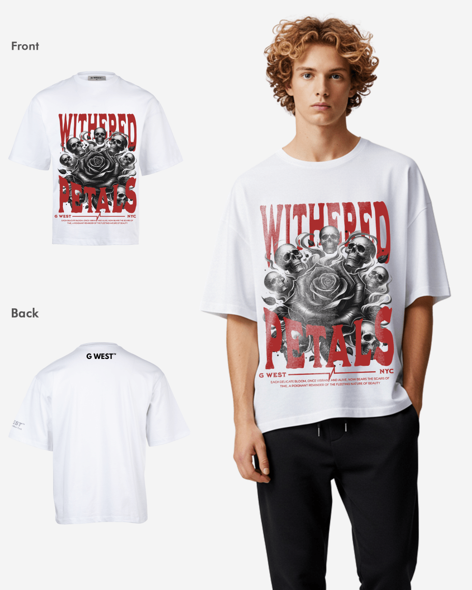 G WEST WITHERED PETALS OVERSIZED T-Shirt Mens G West