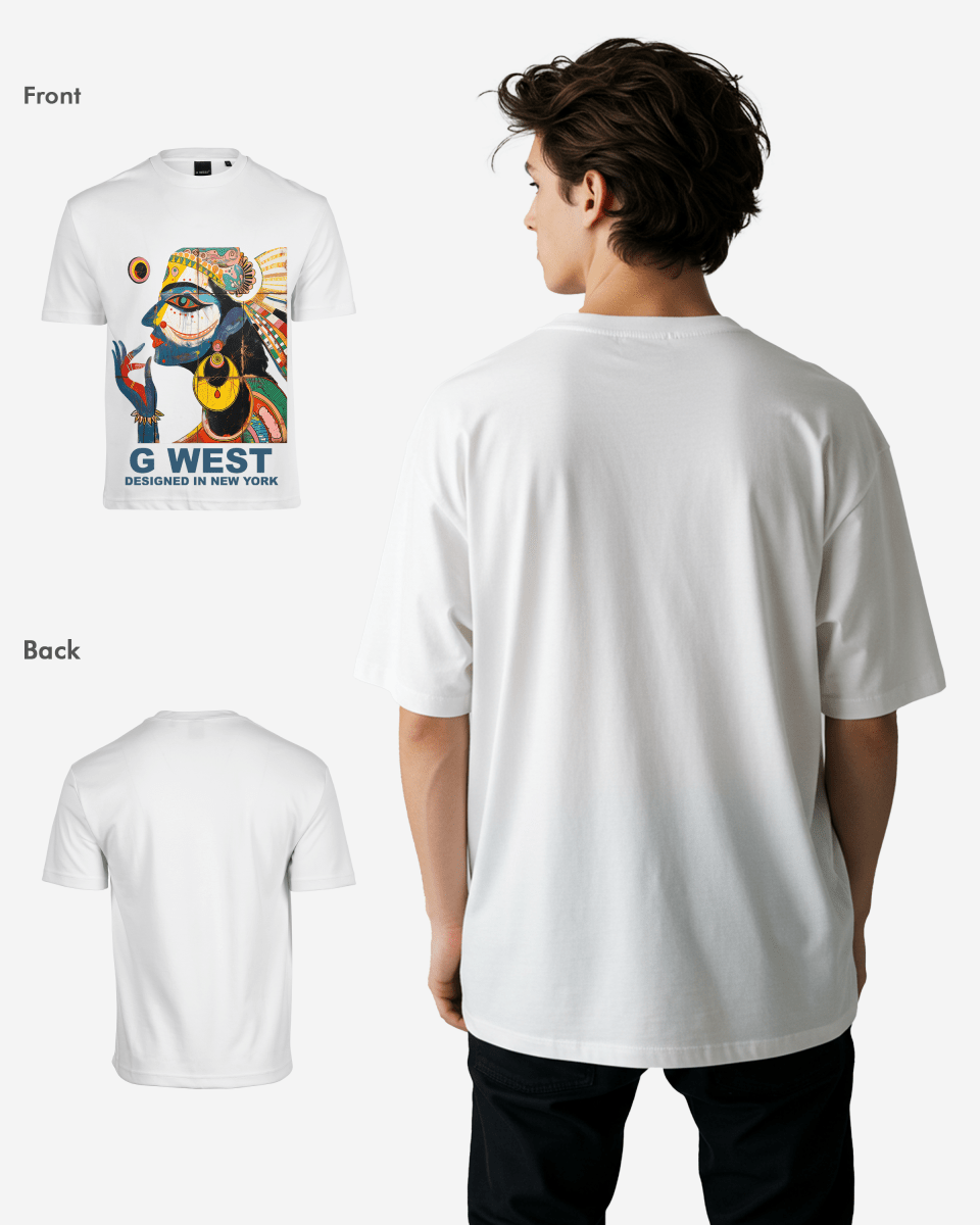 G West Mens Work Of Art Oversized Tee G West