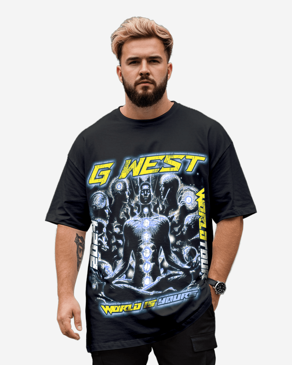 G West World is Yours Black T-Shirt Big and Tall Mens G West