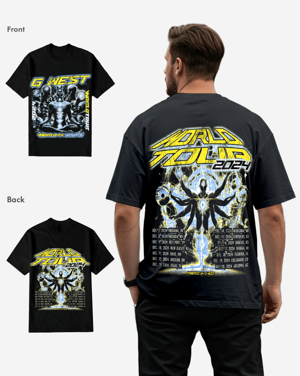 G West World is Yours Black T-Shirt Big and Tall Mens G West