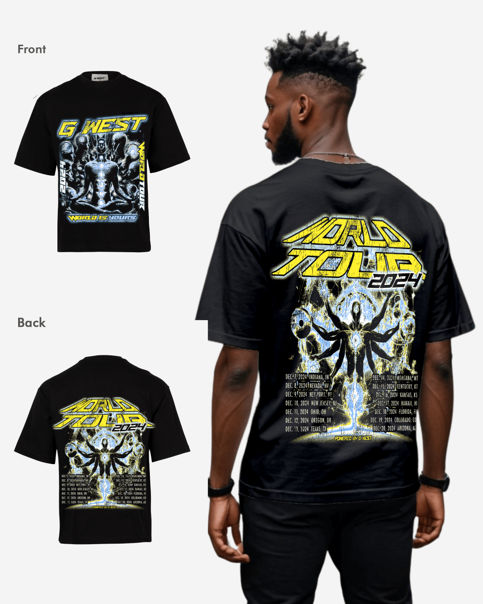 G West World Is Yours Premium Oversized T-Shirt Mens G West