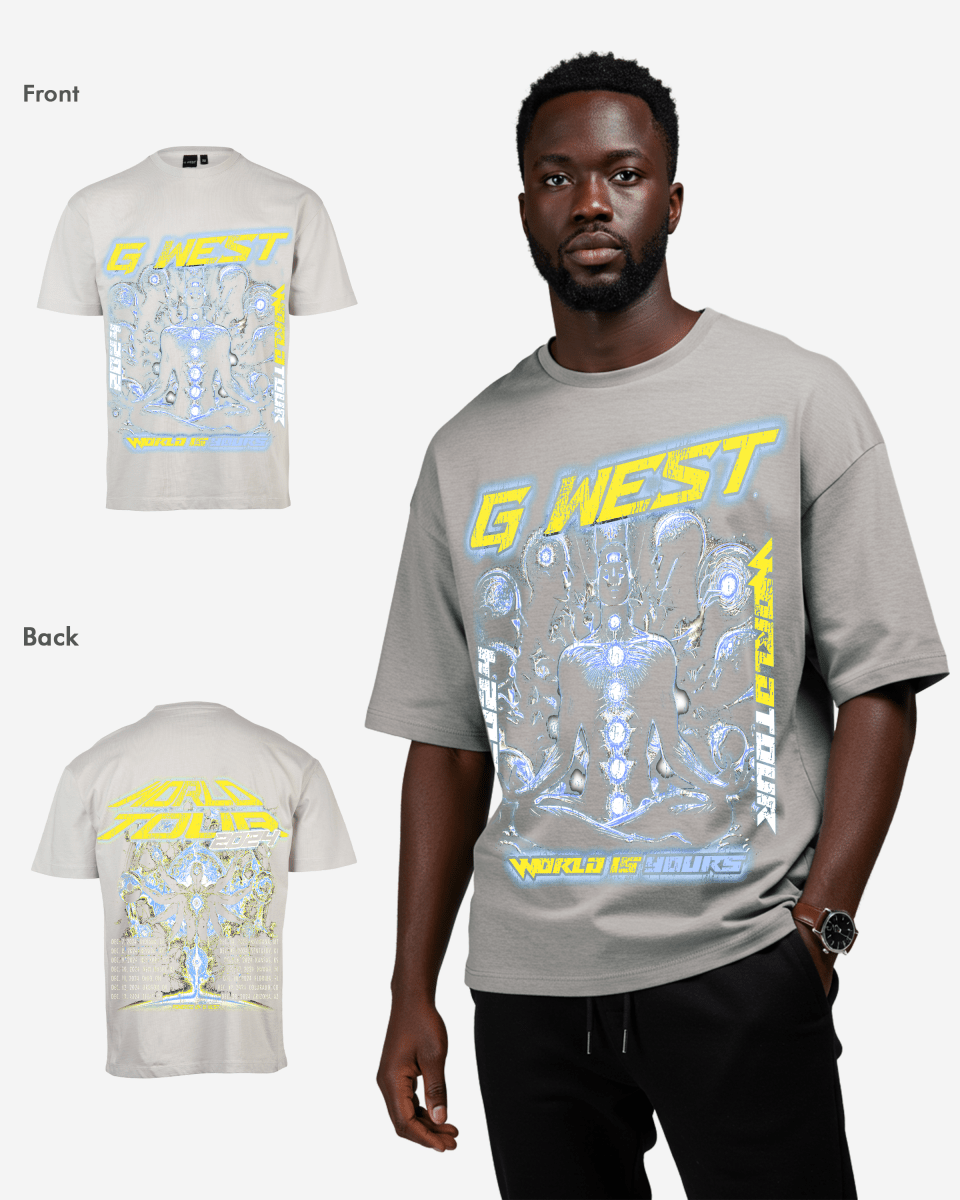 G West World Is Yours Premium Oversized T-Shirt Mens G West