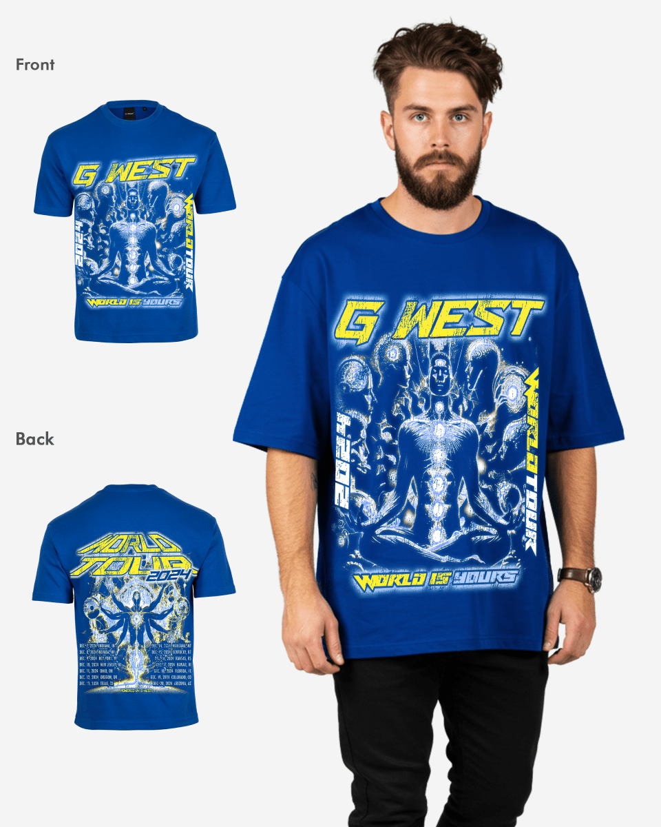 G West World Is Yours Premium Oversized T-Shirt Mens G West