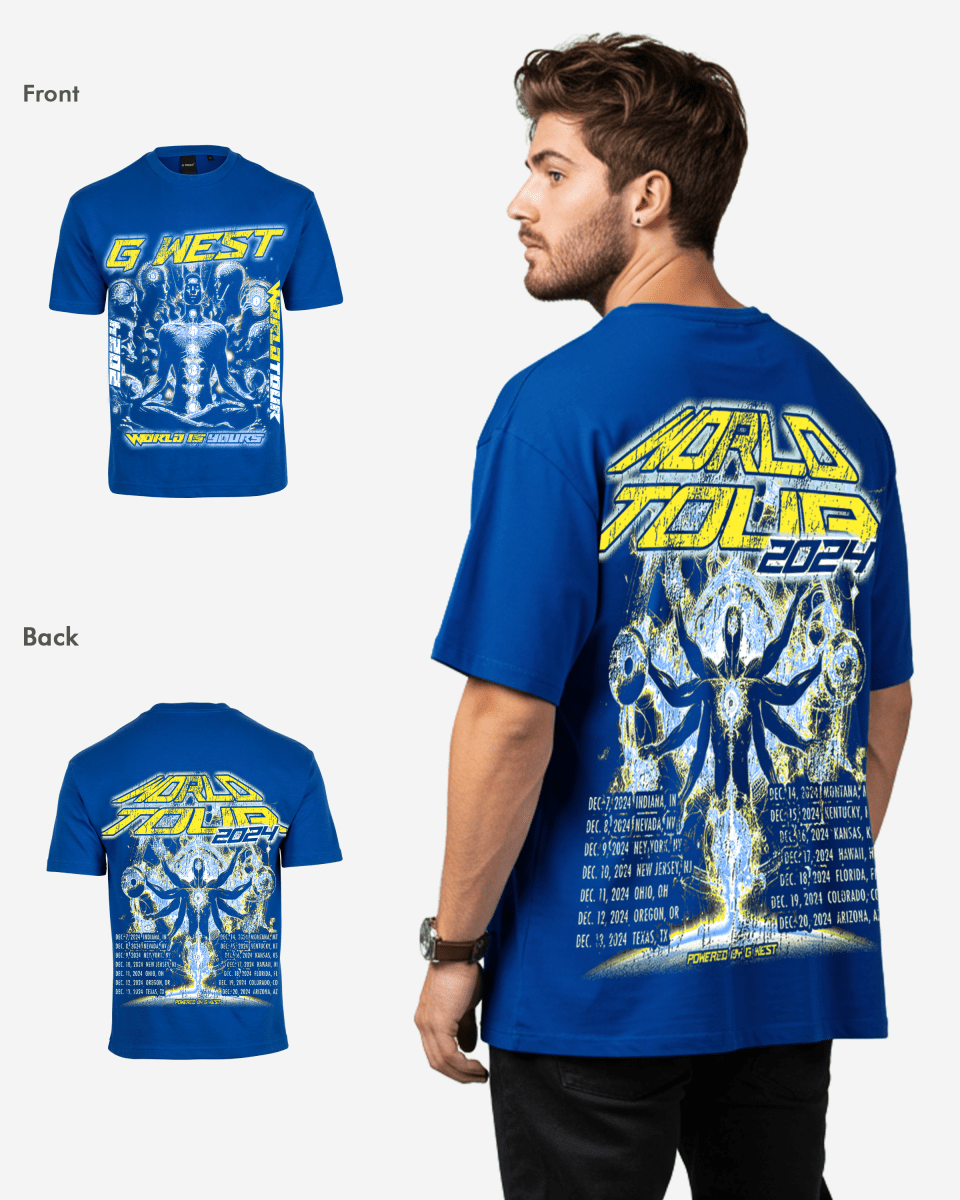 G West World Is Yours Premium Oversized T-Shirt Mens G West