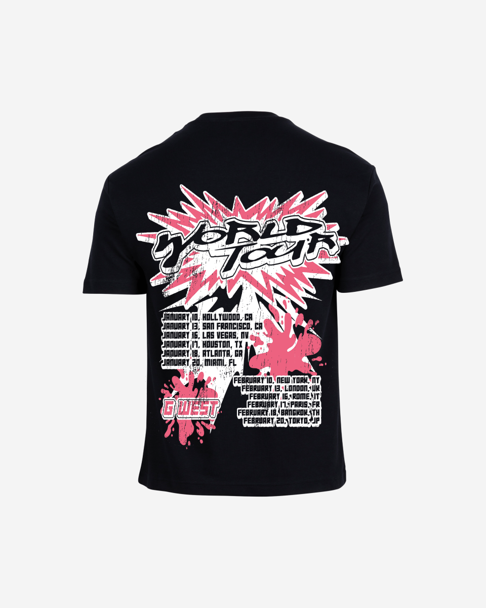 G West Mens World Tour Premium Oversized Tee G West
