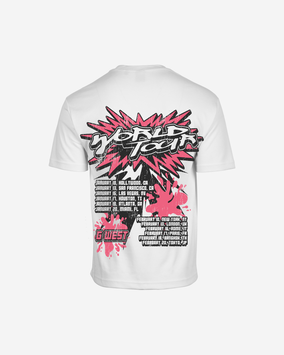 G West Mens World Tour Premium Oversized Tee G West
