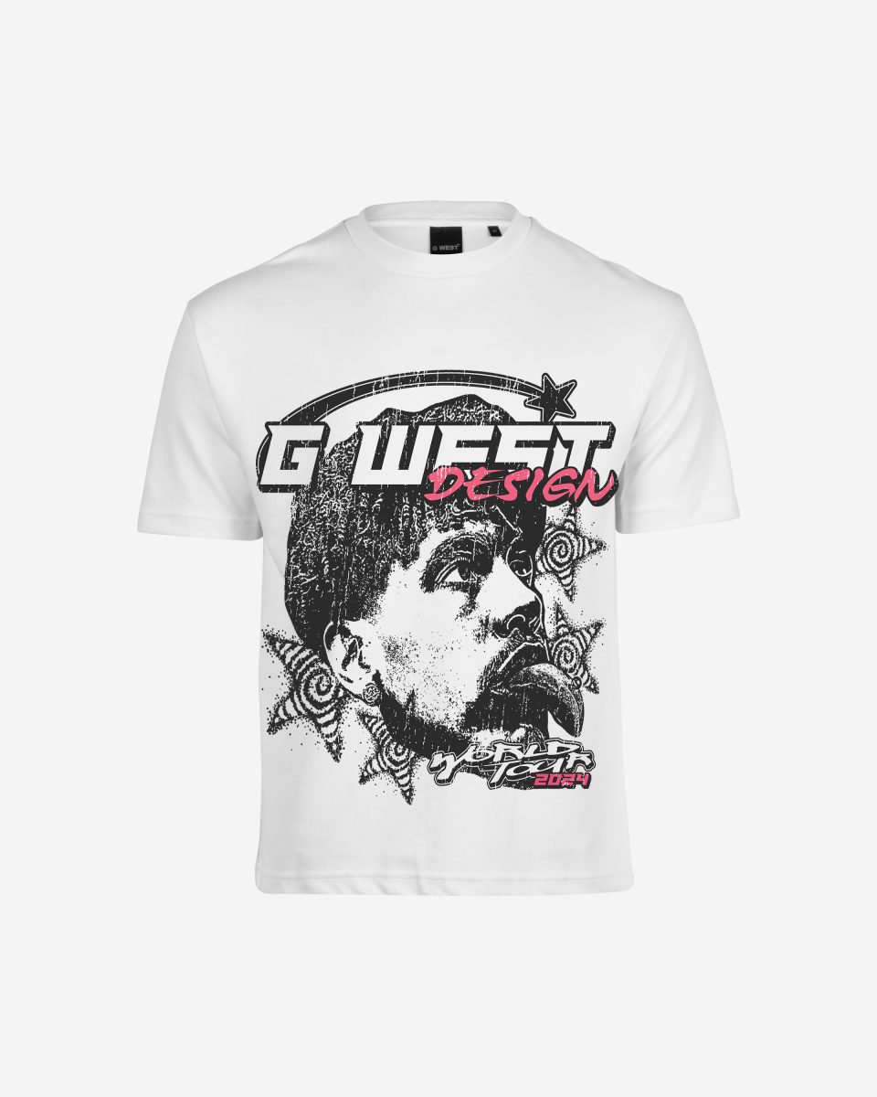 G West Mens World Tour Premium Oversized Tee G West