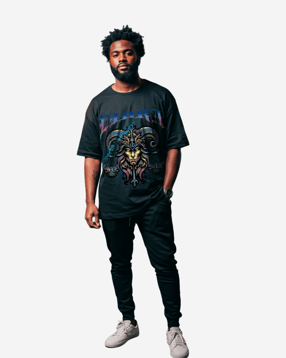 Camiseta de hombre G West Zodiac Libra Oversized
