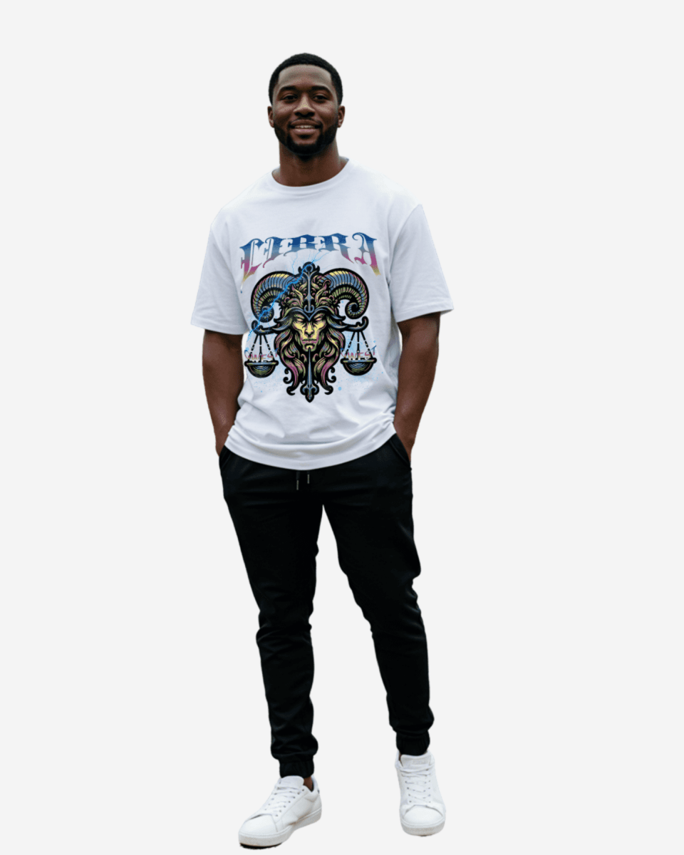 Camiseta de hombre G West Zodiac Libra Oversized