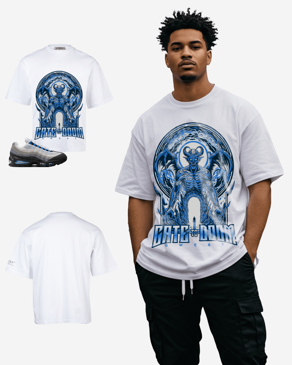 G West Gate To Doom Men's Oversized T-Shirt G West