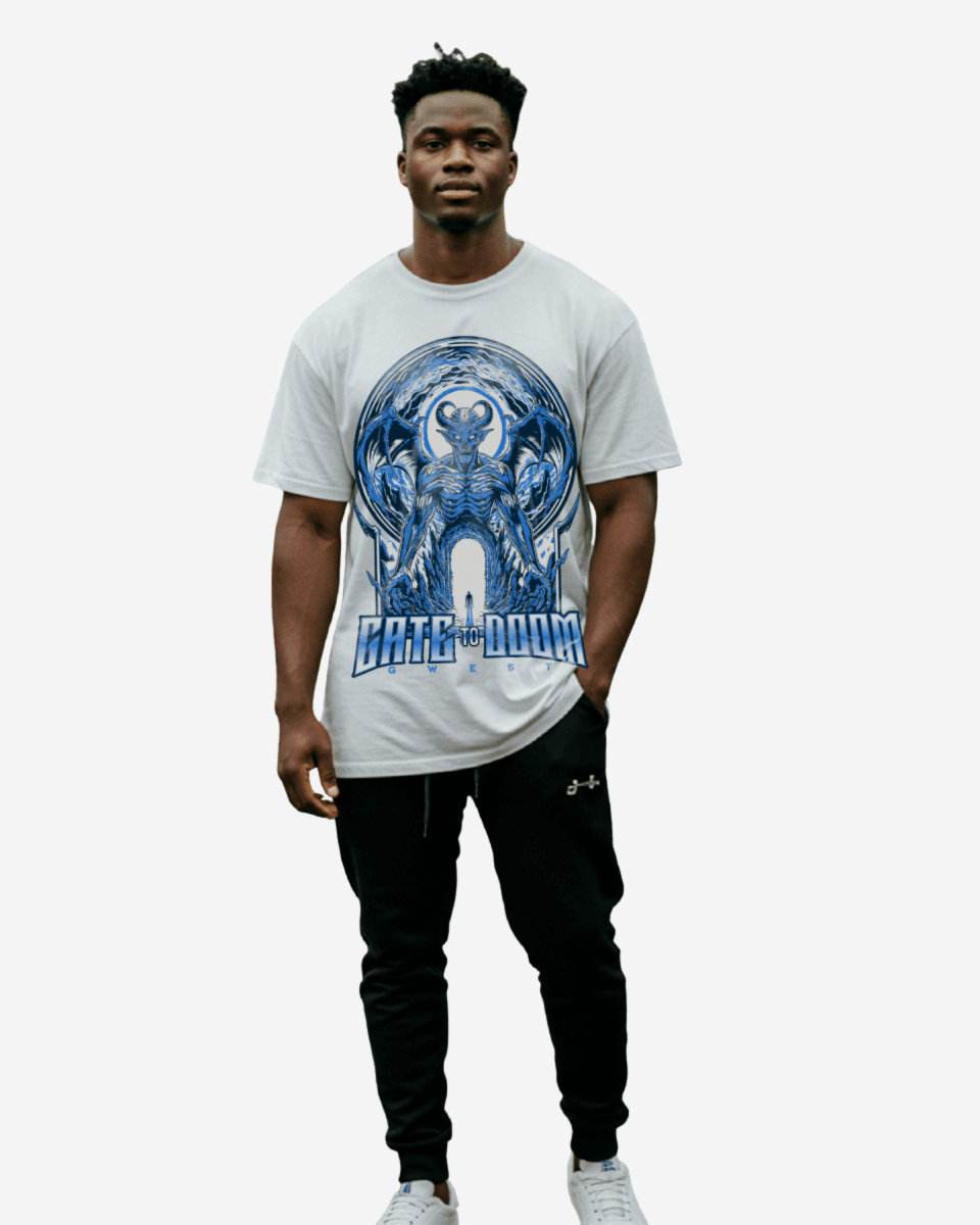 G West Gate To Doom Men's Oversized T-Shirt G West