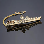 Gentlemen Fashion Men Tie Clip Classy Necktie Tie Bar Tie Clip For Men's Skinny Necktie Tie Clip Gift For Husband Dolphin Ship Wedding Tie Men Jewelry Romantic Necktie Bar Clips Groomsmen Grooms Business Formal Necktie Clips Stevvex