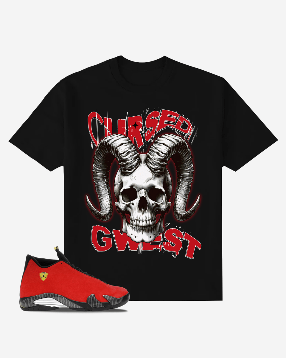 G West Gothic Cursed Skull Oversized T-Shirt Mens G West