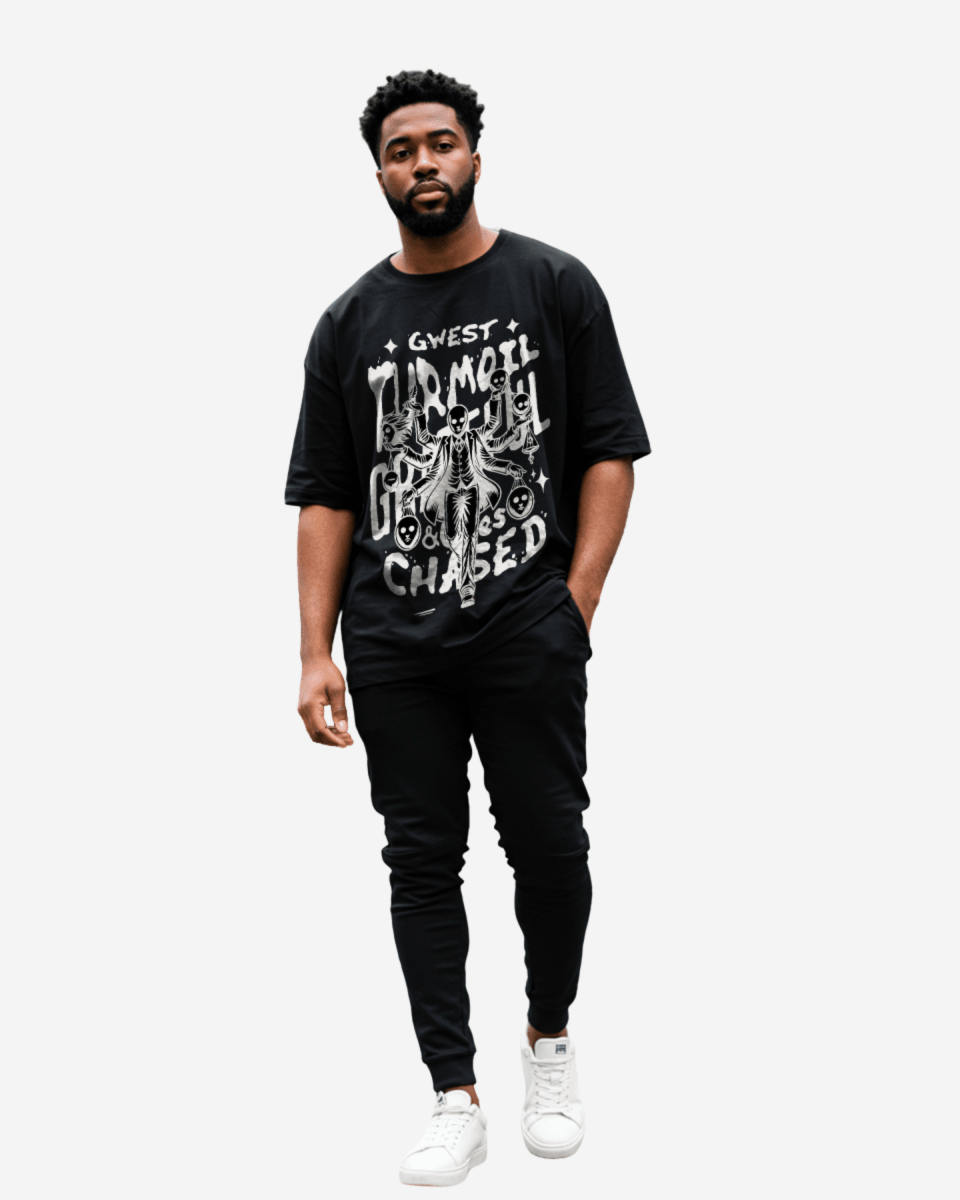 G West Grateful & Clues Chased Oversized T-Shirt Mens G West