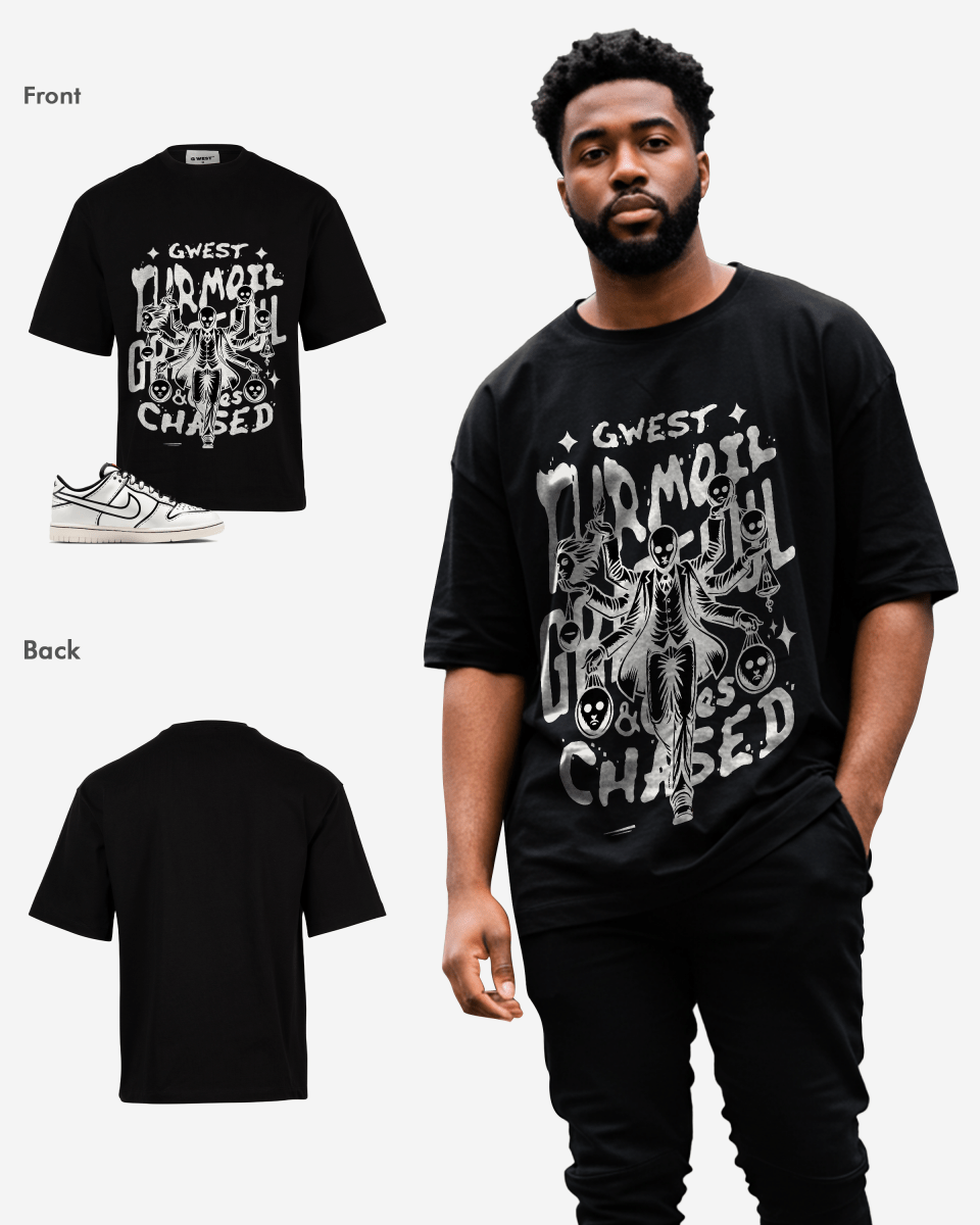G West Grateful & Clues Chased Oversized T-Shirt Mens G West