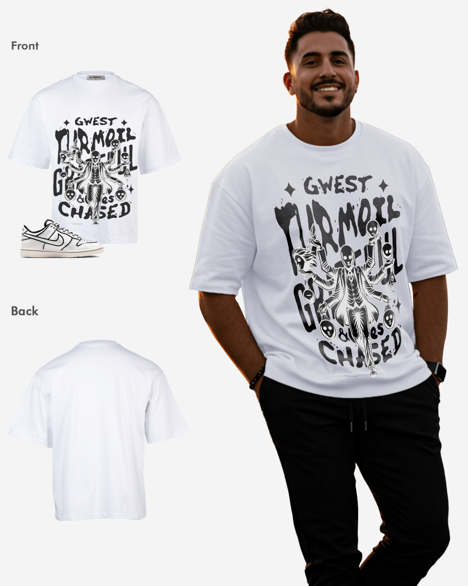 G West Grateful & Clues Chased Oversized T-Shirt Mens G West