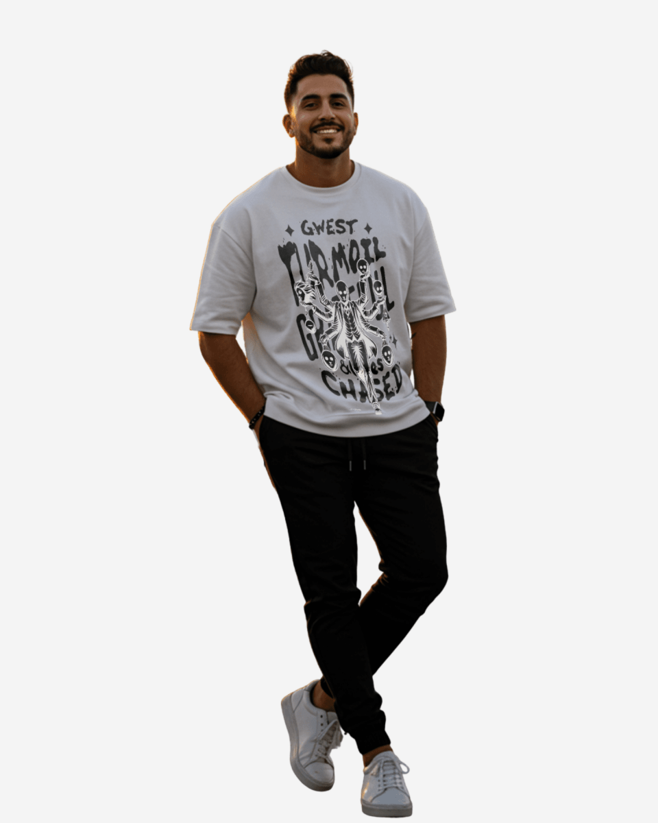 G West Grateful & Clues Chased Oversized T-Shirt Mens G West