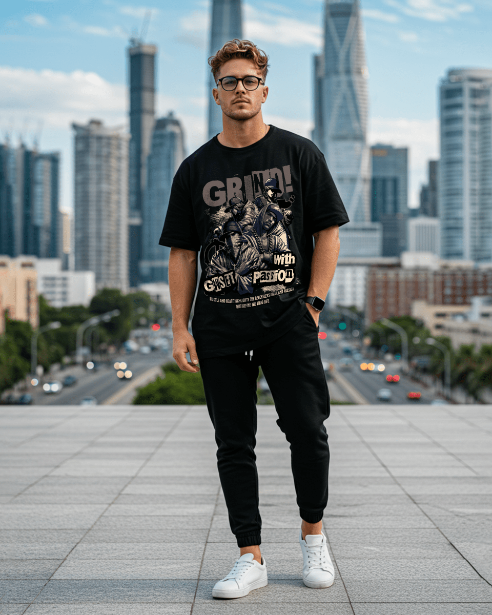 G West Grind With Passion Oversized T-Shirt Mens G West