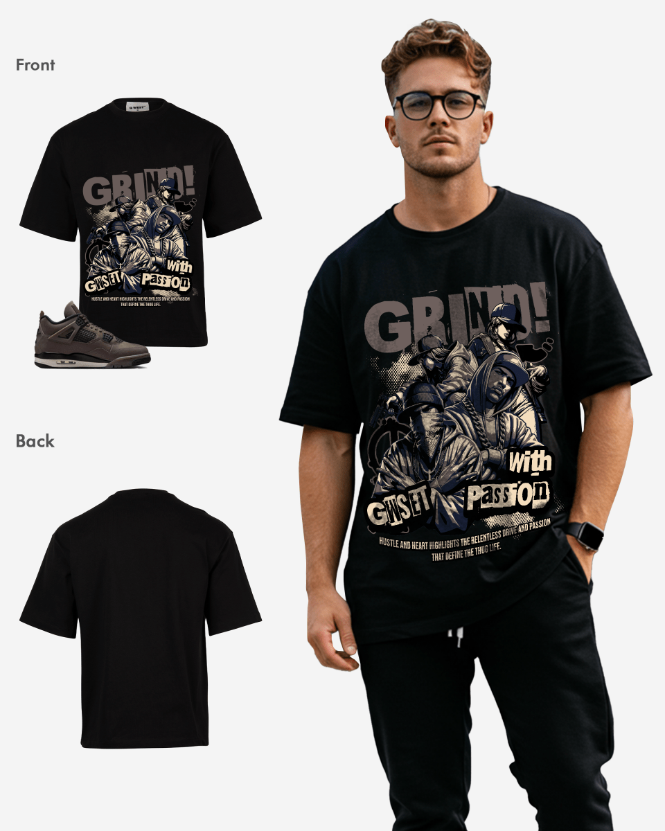 G West Grind With Passion Oversized T-Shirt Mens G West