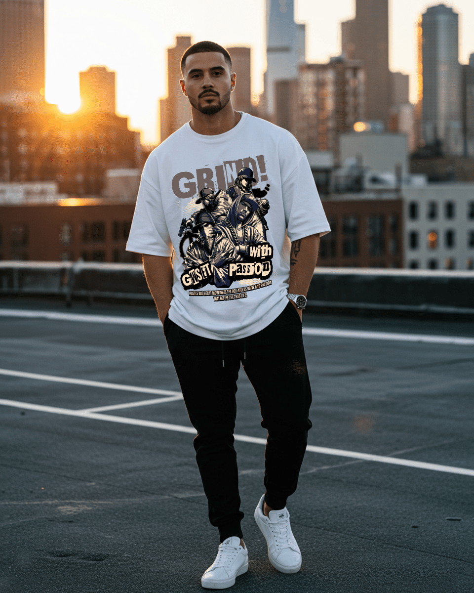G West Grind With Passion Oversized T-Shirt Mens G West