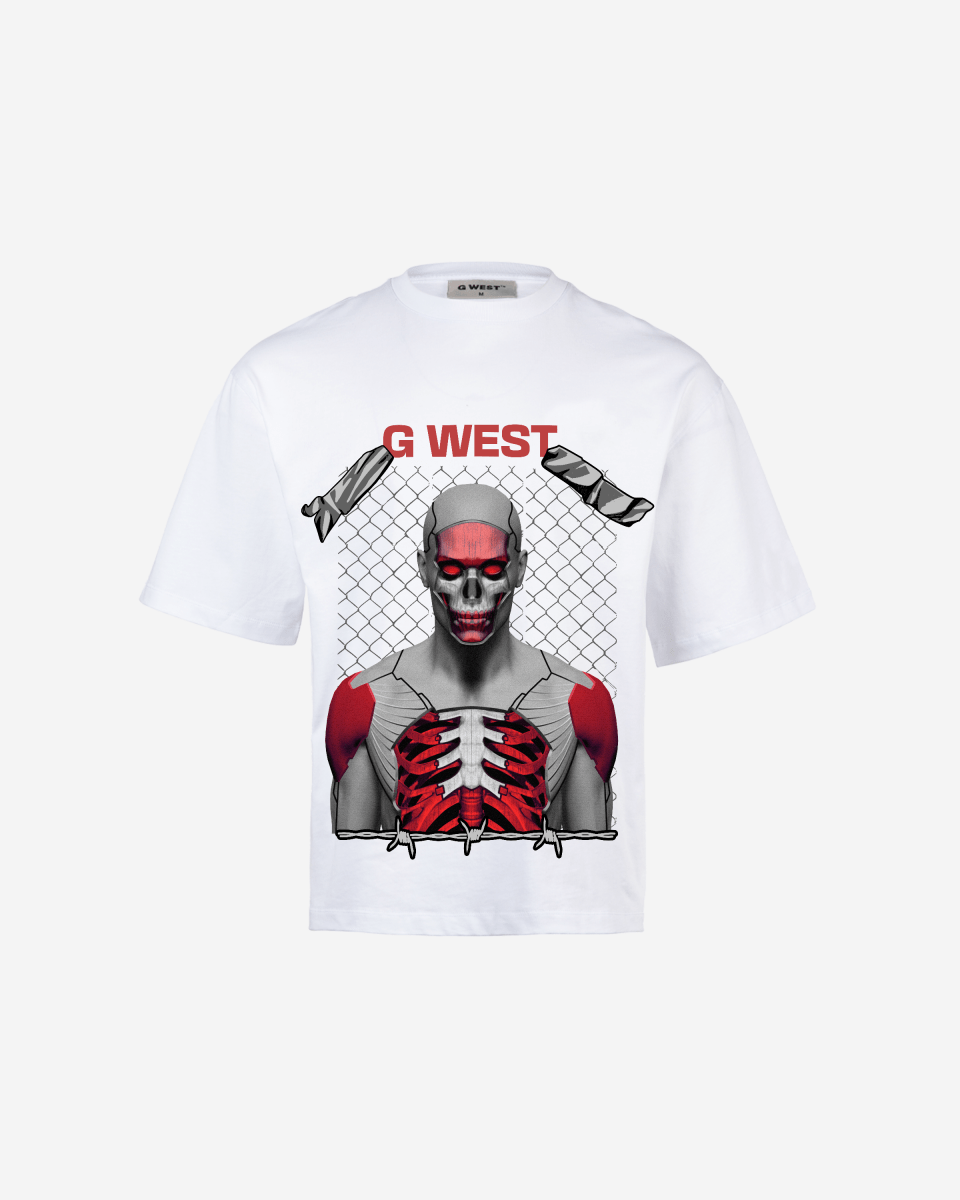 G WEST red eyed rage OVERSIZED T-Shirt Mens G West