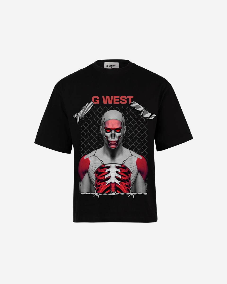 G WEST red eyed rage OVERSIZED T-Shirt Mens G West