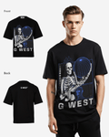 G WEST T-Shirt Flaming Fate Oversized Mens G West