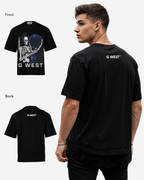 G WEST T-Shirt Flaming Fate Oversized Mens G West