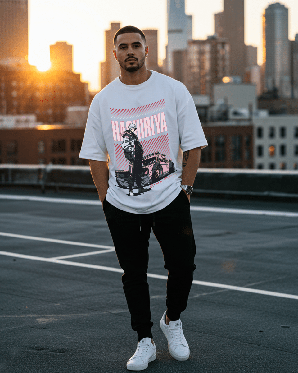 Camiseta de hombre extragrande G West Hashiriya