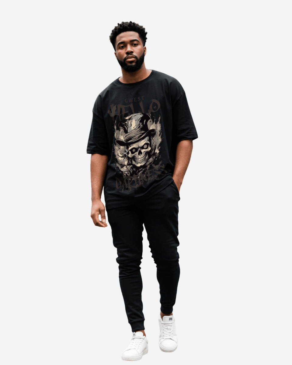 G West Hello Darkness Oversized T-Shirt Mens G West