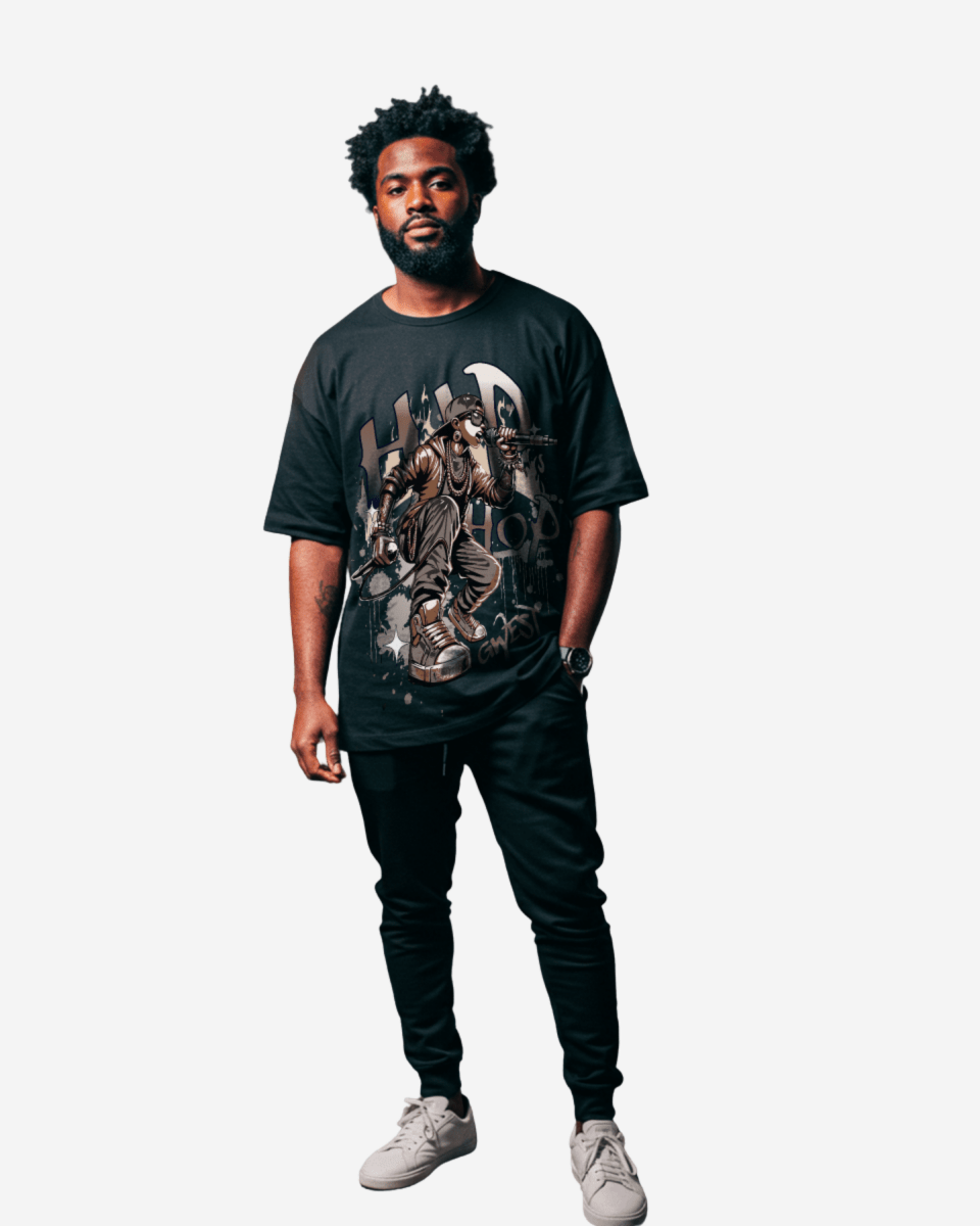 Camiseta de hombre extragrande G West Hip Hop Music