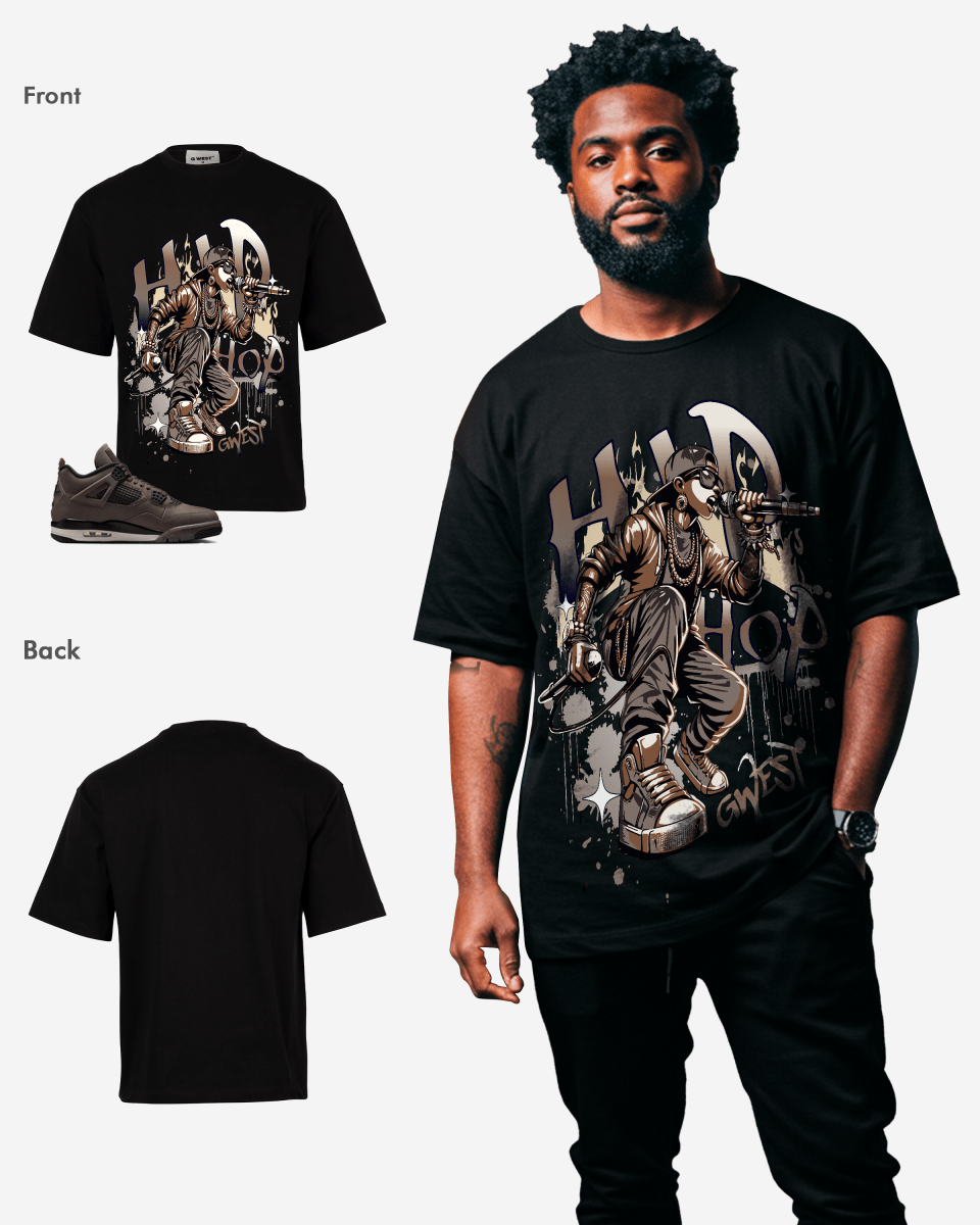 Camiseta de hombre extragrande G West Hip Hop Music