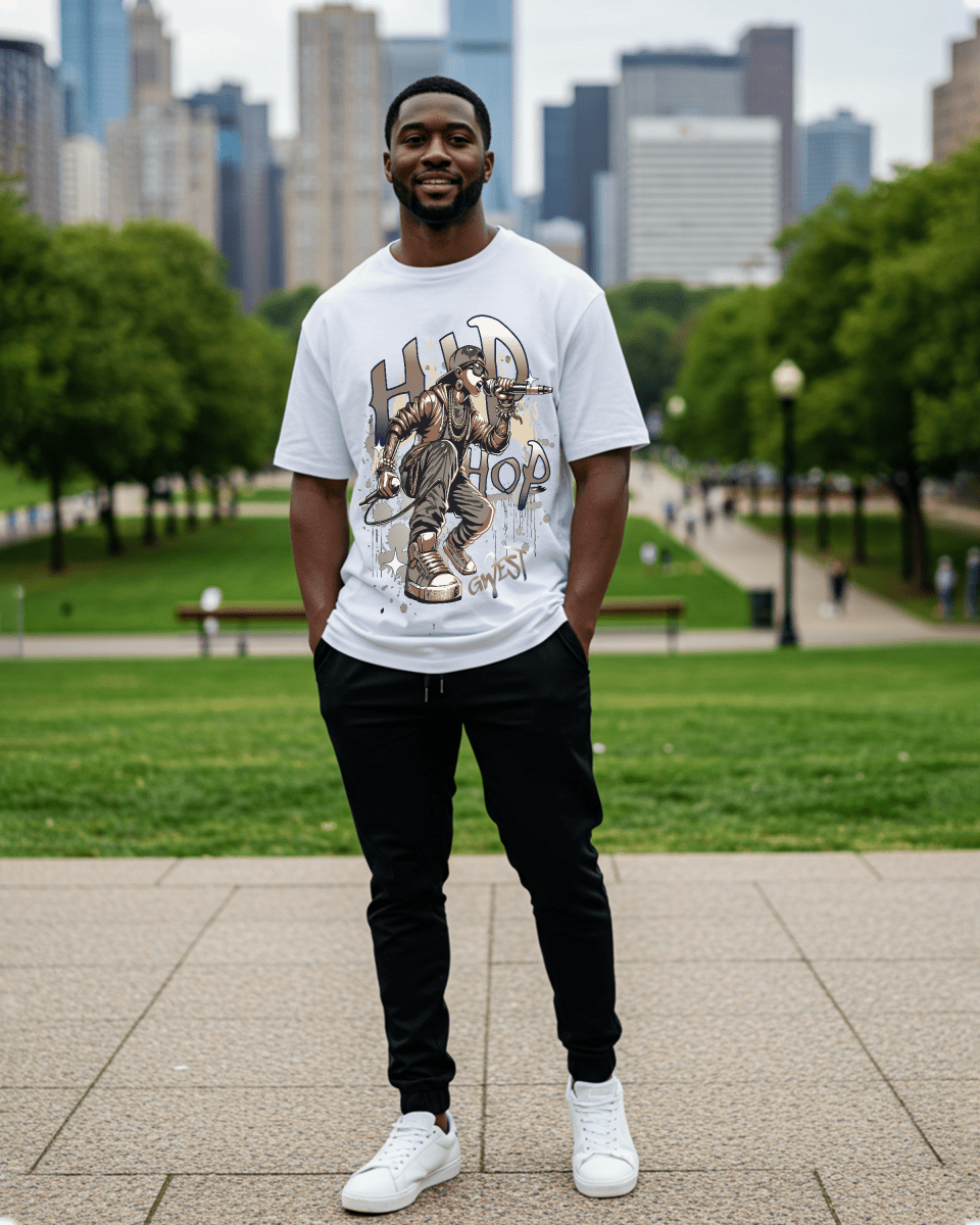 Camiseta de hombre extragrande G West Hip Hop Music