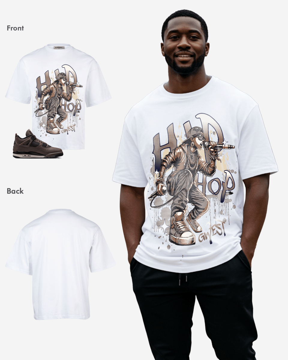 Camiseta de hombre extragrande G West Hip Hop Music