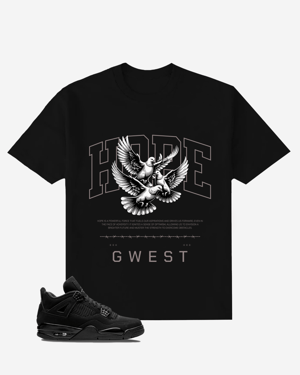 G West Hope Streetwear Style Oversized T-Shirt Mens G West