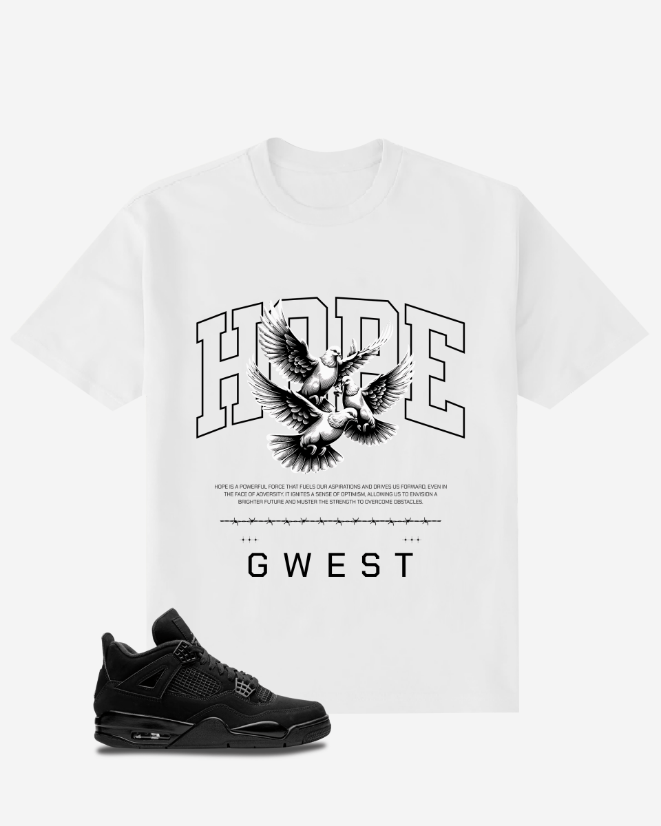 G West Hope Streetwear Style Oversized T-Shirt Mens G West