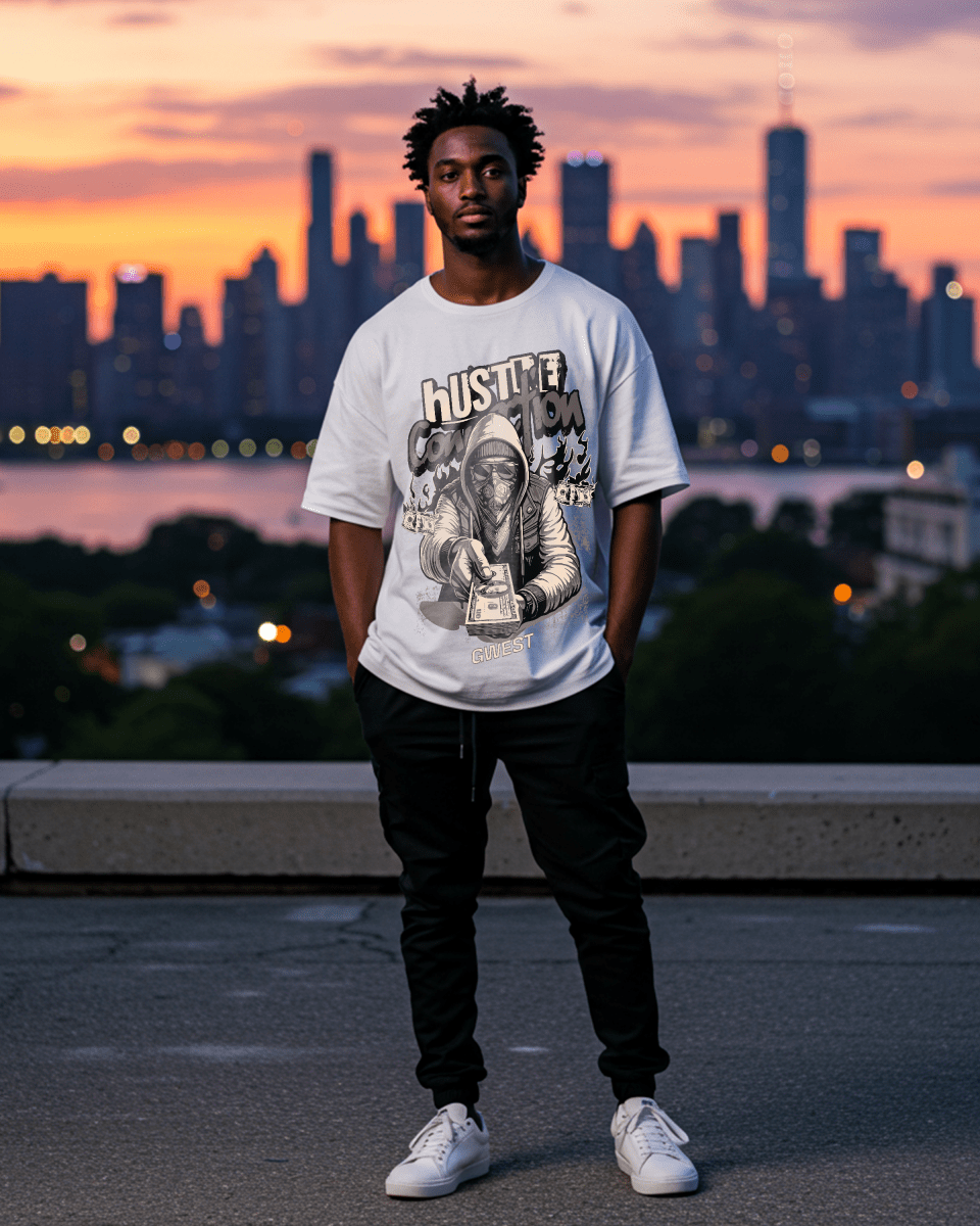 G West Hustle Connection Oversized T-Shirt Mens G West