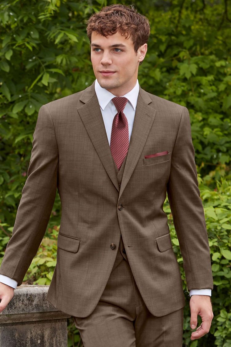 Brown Archer Slim Fit Suit