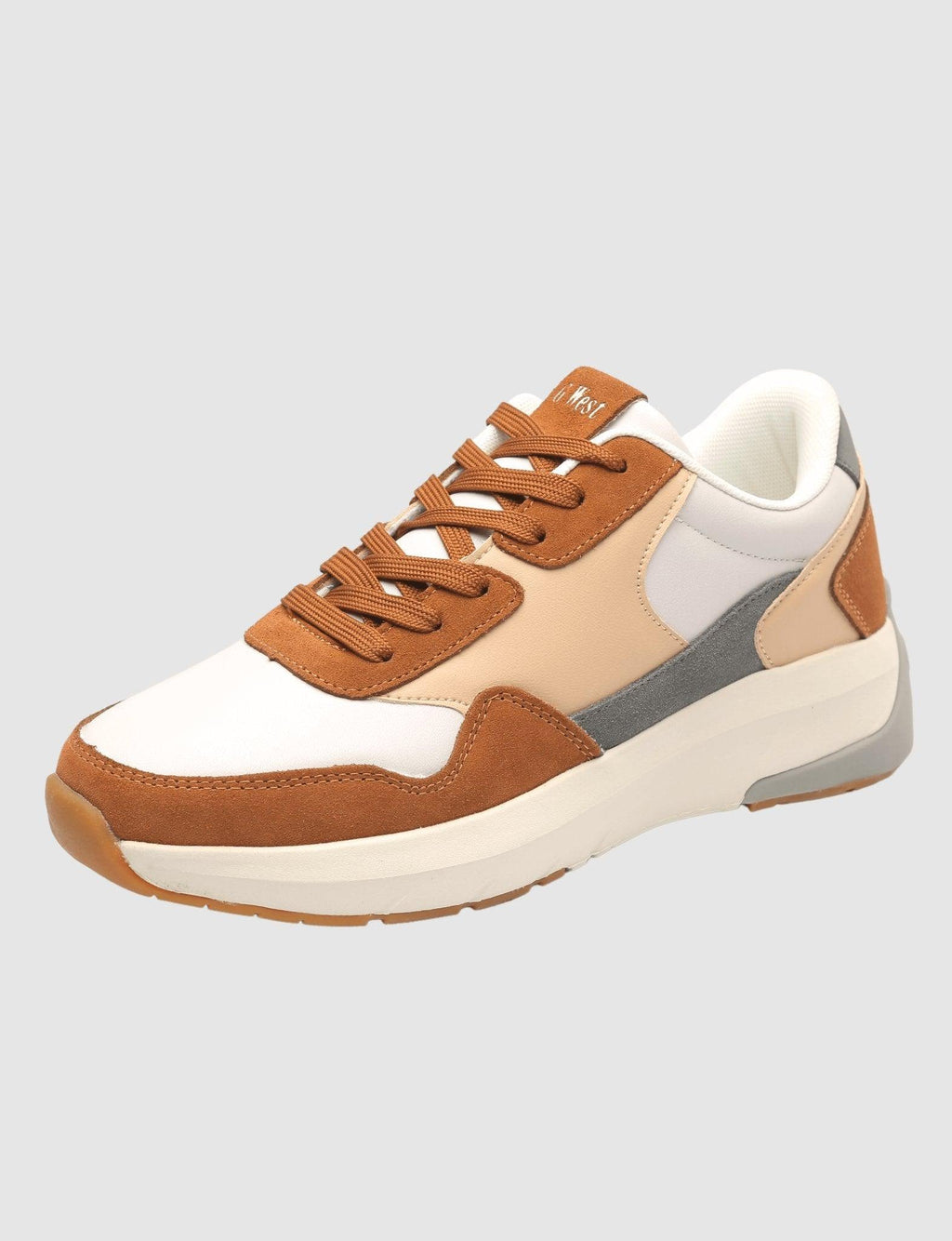 G West Mens Running Shoes - Gwm20004 Brown | White G West