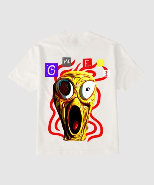 G West Mens Oversized Premium T Shirt Scary Face : Gwgtl7003 - 2 Colors G West
