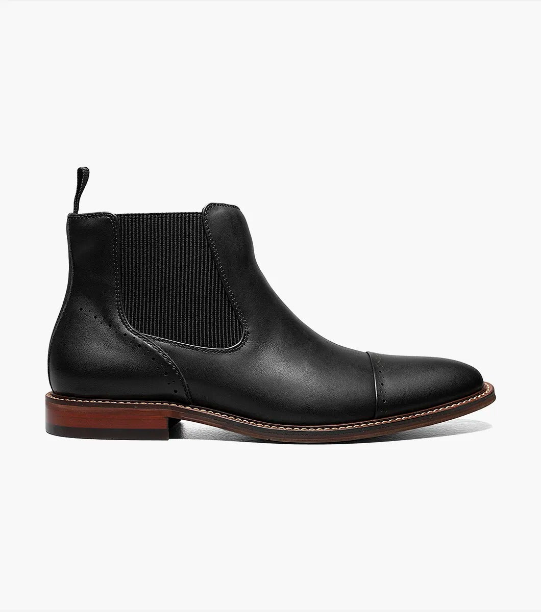 Black - Stacy Adams - Maury Cap Toe Chelsea Boot