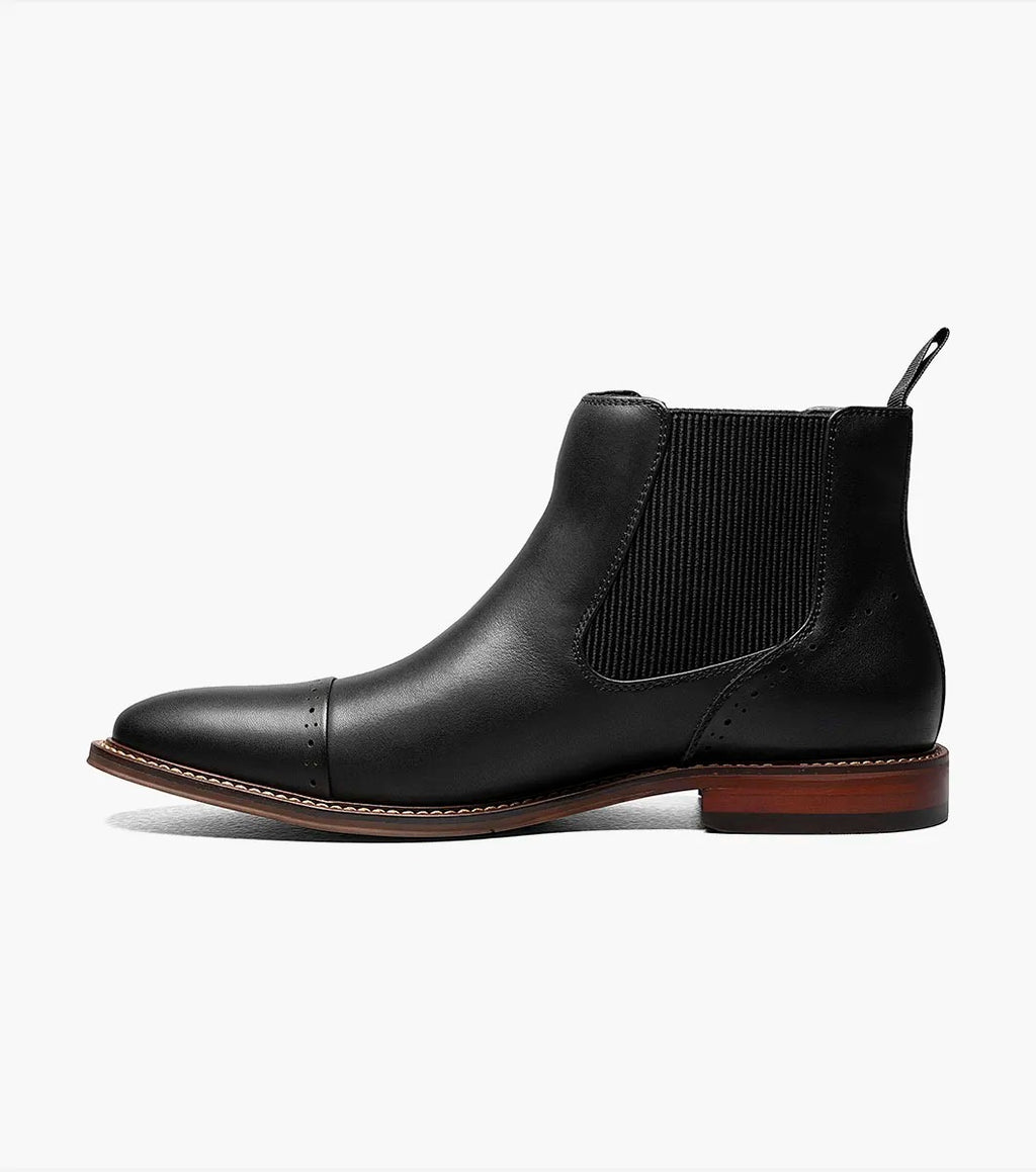 Black - Stacy Adams - Maury Cap Toe Chelsea Boot
