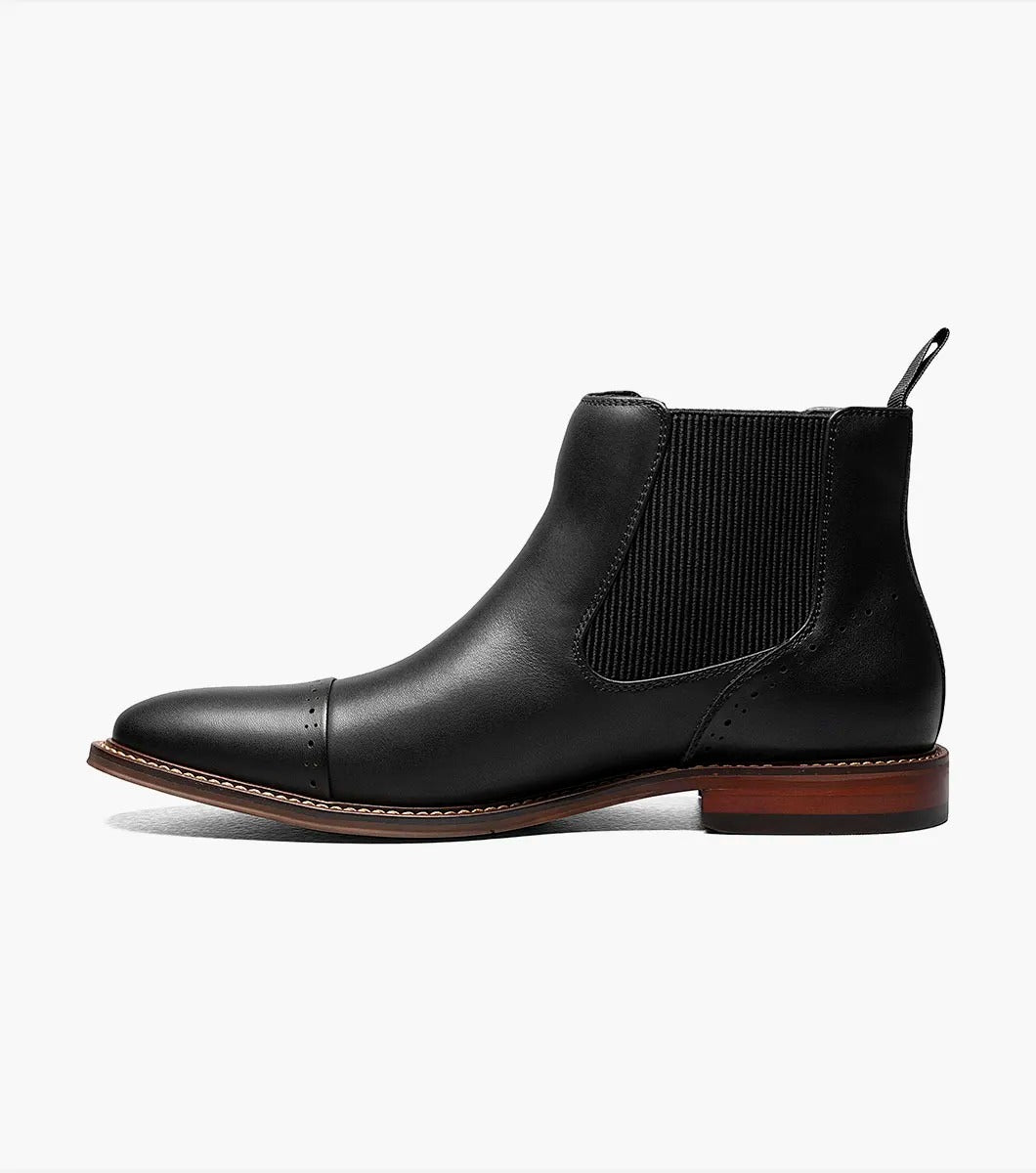 Black - Stacy Adams - Maury Cap Toe Chelsea Boot